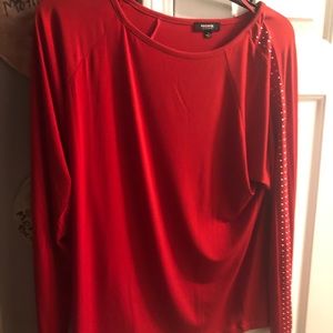 Ladies blouse with silver sequins. Perfect for Christmas!